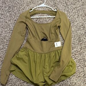 FP Movement olive long sleeve runsie.